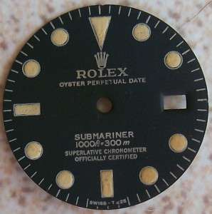 Vintage Rolex Submariner wristwatch dial refinished  