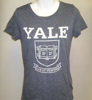   YALE Bulldogs Womens Graphic Logo Vintage Retro S/S Tee T Shirt  