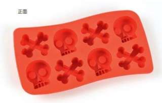 Ice Cube Tray Mold Jelly Silicone Cool skull Bone Chocolate Maker 