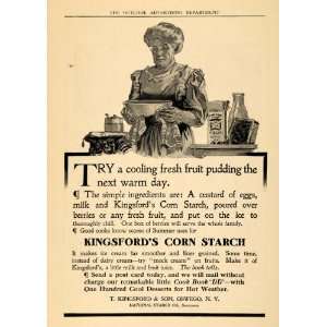  1909 Ad Fruit Pudding Recipe Kingsford Son Corn Starch 