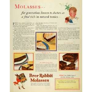   Molasses Recipes Sour Cream Cake   Original Print Ad