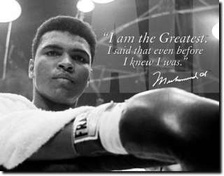 Muhammad Ali Greatest Fighter Game Rec Room Tin Sign  
