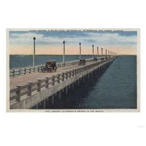  Tampa, Florida   View of Gandy Bridge Premium Poster Print 