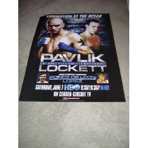  Pavlik vs. Lockett & Ponce De Leon vs. Lopez Boxing 18x 21 