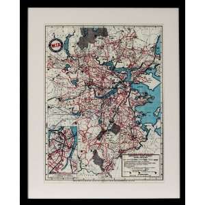  Boston MTA Vintage Reproduction Map