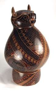 Mata Ortiz Pottery by Fabiola Silveira de Villalba   Owl Effigy  