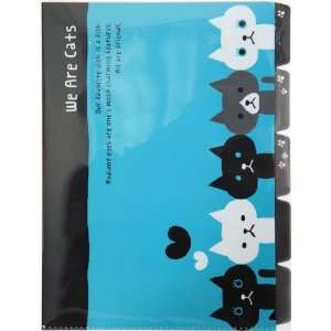  Kitties A4 plastic file folder 5 pocket Kamio Toys 