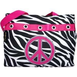  Zebra Peace Hot Pink Tote Bag Oversize 