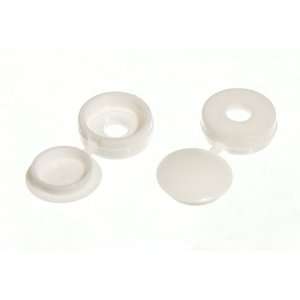 SCREW CAP CUP WASHER HINGED COVER WHITE FOR No. 6 & 8 SCREWS ( pack 