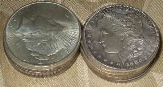 10 Beautiful Morgan and Peace Silver Dollars 1878 1935  