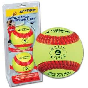 Baseball Throwing Aids   Optic Stitch Softball (set of 2)  