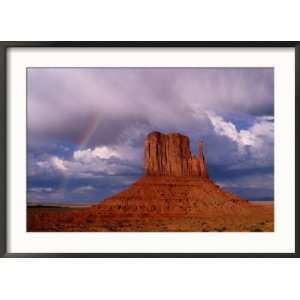Rock Formation with Clouds Behind, Monument Valley Navajo Tribal Park 