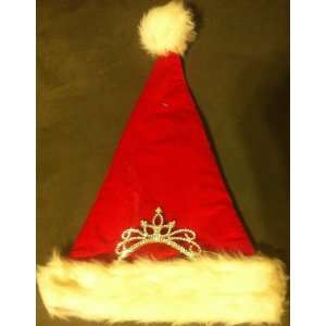  Holiday Time Velvet Tiara Santa Hat 