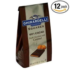 Ghirardelli Chocolate Squares 60% Cacao, Dark with Caramel, 5.32 Ounce 