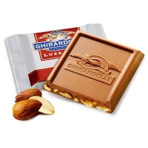 Ghirardelli Chocolate Luxe Milk Squares, Almond, 0.528 Ounce Squares 