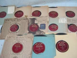 ENRICO CARUSO lot of 12 VICTOR & VICTROLA 10 78 RPM RECORDS / ALL ARE 