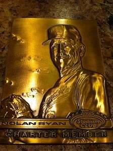 Nolan Ryan 1991 Stadium Club Charter Member Commemorative Medallion 