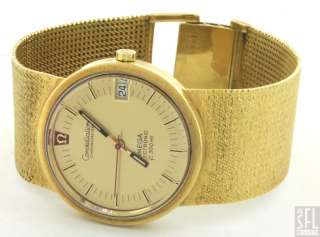 OMEGA CONSTELLATION ELECTRONIC HEAVY 18K GOLD CHRONOMETER MENS WATCH 