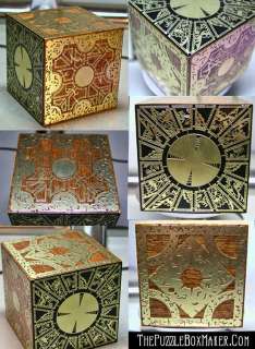 Hellraiser Puzzle Box, Solid Mahogany and Etched Brass  