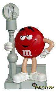   Red Color Changing Lamp Post Night Light w/ Stop   M&Ms Collectible