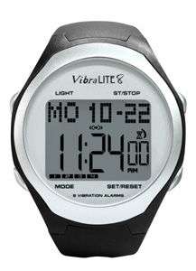 NEW VibraLite 8 Vibrating Watch Timer   Black or Blue  
