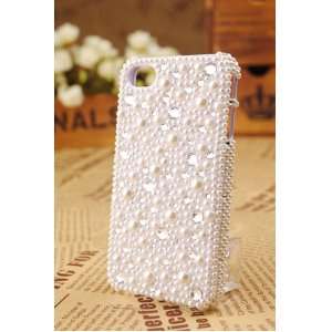 Apple Iphone 4s 4g Crystal Pearl Bling Luxury Girly Back Case Cover 