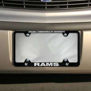  NCAA VCU Rams Black Engraved License Plate Frame 