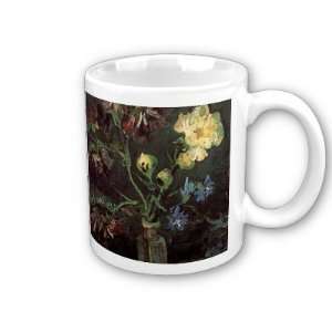  Vase with Myosotis and Peonies by Vincent Van Gogh Coffee 
