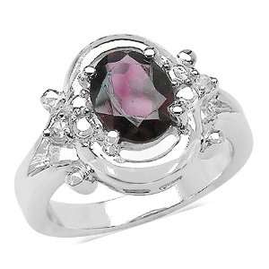  2.40 ct. t.w. Garnet and White Topaz Ring in Sterling 
