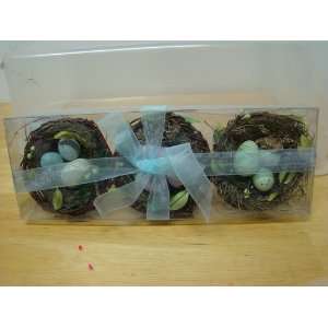  BIRDS NEST WITH EGGS (SET OF 3) 