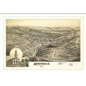  Historic Archbald, Pennsylvania, c. 1892 (L) Panoramic Map 