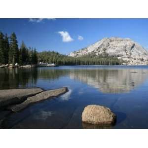 Looking East across Tenaya Lake in Heart of Tuolumne Valley, Sierra 