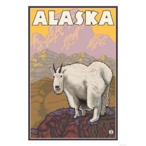  Mountain Goat, Alaska Giclee Poster Print, 30x40