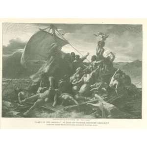    1910 Print Raft of the Medusa by Gericault 