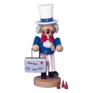   11 1/2 InchSteinbach Uncle Sam Signed Smoking Figure