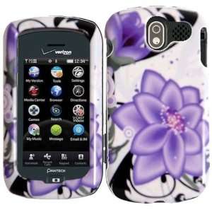  Purple Violet Lily Flower Design Snap on Hard Skin Shell 