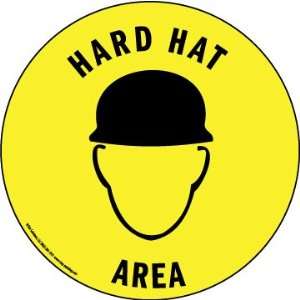  Hard Hat Area Floor Sign 17.5 Circle