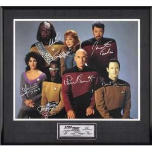  Star Trek The Next Generation Framed Autographed Cast 
