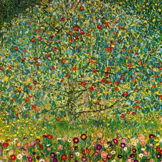 LOOK THE APPLE TREE BY KLIMT ON CANVAS REPRO MEDIUM  