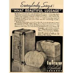   Leather Luggage Gutmann Company   Original Print Ad