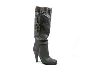 Gucci women knee high boots in grey leather Size US 9   IT 39  