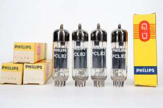 Quertet of NOS (New Old Stock) PHILIPS PCL82 vintage electron tubes 