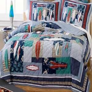 Surfing Usa Full / Queen Quilt With 2 Shams