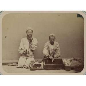  Turkic people,Uzbekistan,commerce,tobacco vendor,c1865 