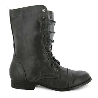 X44 NEW LADIES GREY LACE UP ARMY COMBAT BOOTS SIZE 3 UK  