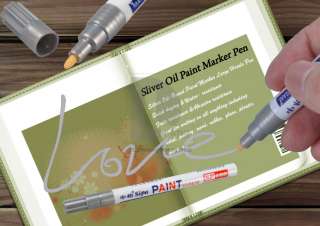 NEW Small Heads Paint Marker Pen Oil Based Extra Fine Silver  