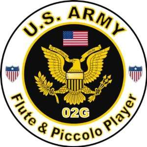 United States Army MOS 02G Flute & Piccolo Player Decal Sticker 3.8 6 