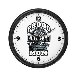  Wall Clock Proud Army Mom Tank 