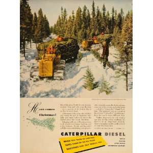  1949 Ad Caterpillar Tractor Halvorson Christmas Trees 