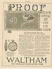 1913 Waltham scientific watch advertising print AD